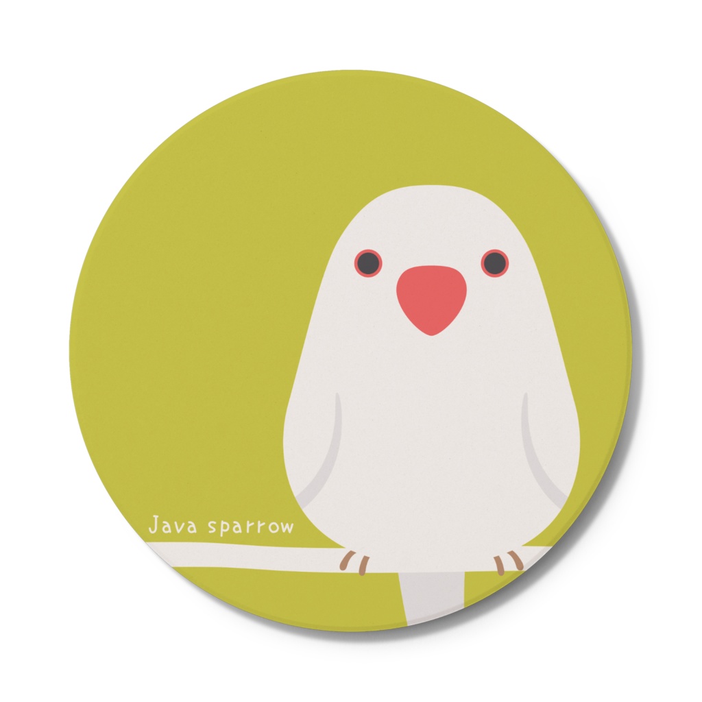 【全6種】鳥さん円形コースター