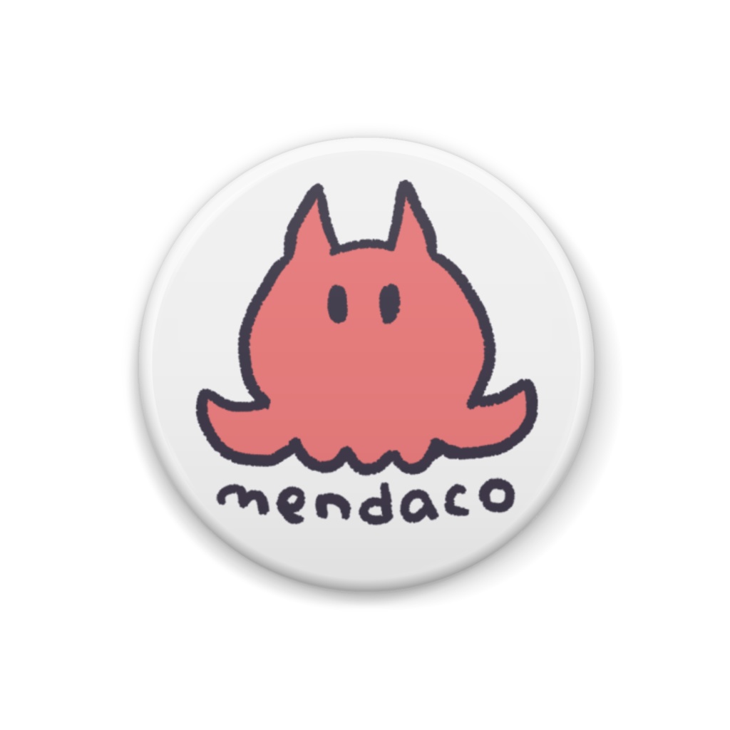 ふわっとめんだこ缶バッジA