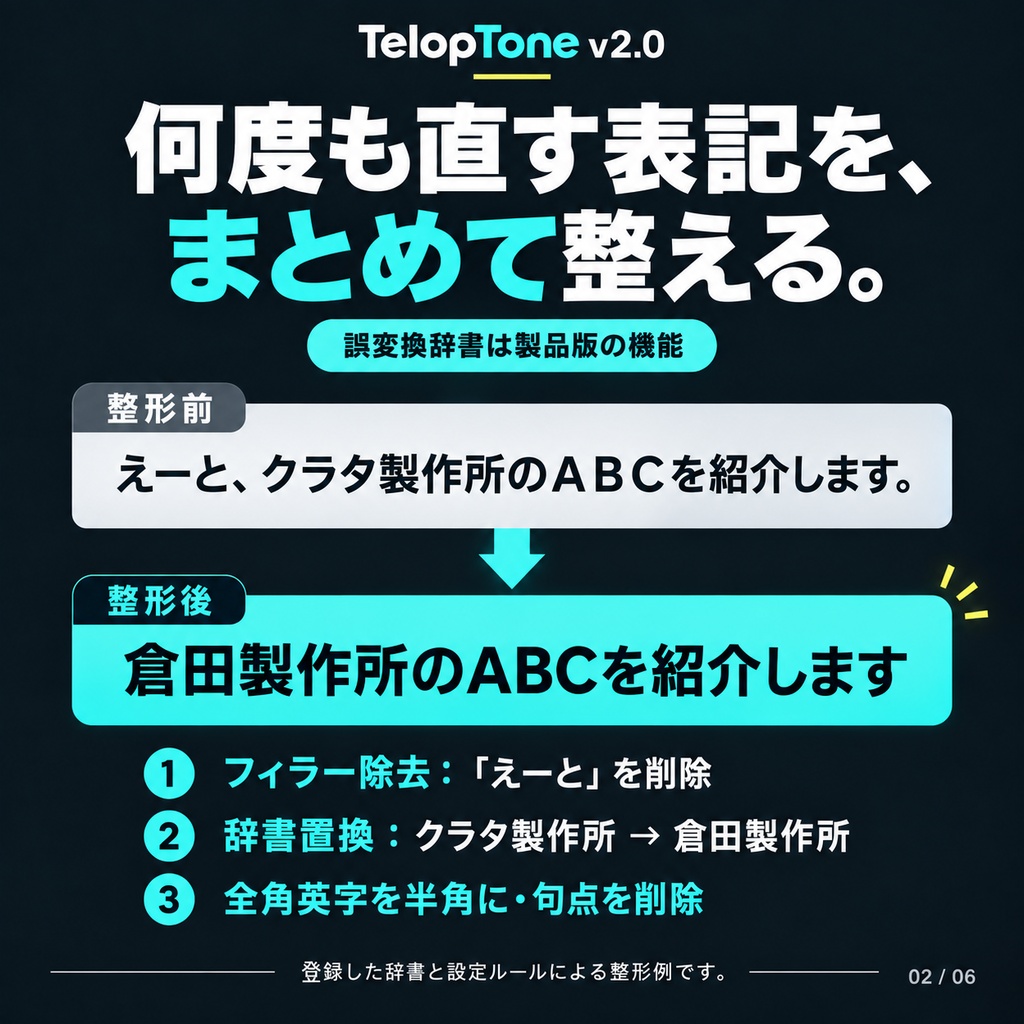 【SRT字幕整形】TelopTone v2.0|Premiere Proの字幕仕上げに【無料Liteあり】