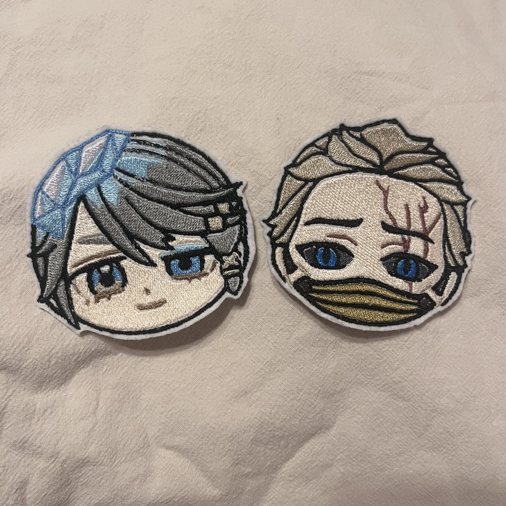 ててご♡顔刺繍ブローチ/クリップ