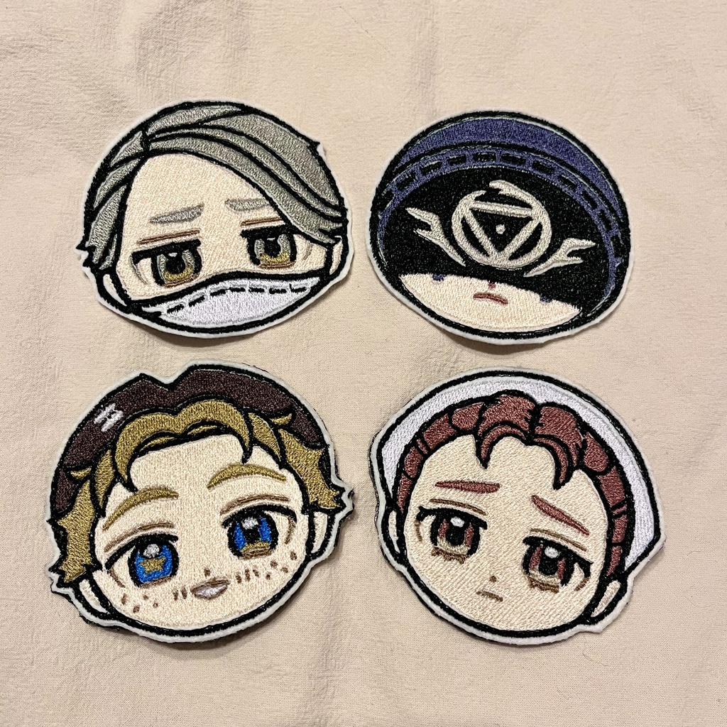 ててご♡顔刺繍ブローチ/クリップ