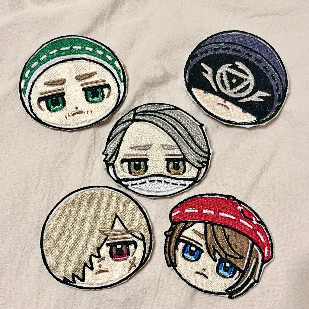 ててご♡顔刺繍ブローチ/クリップ