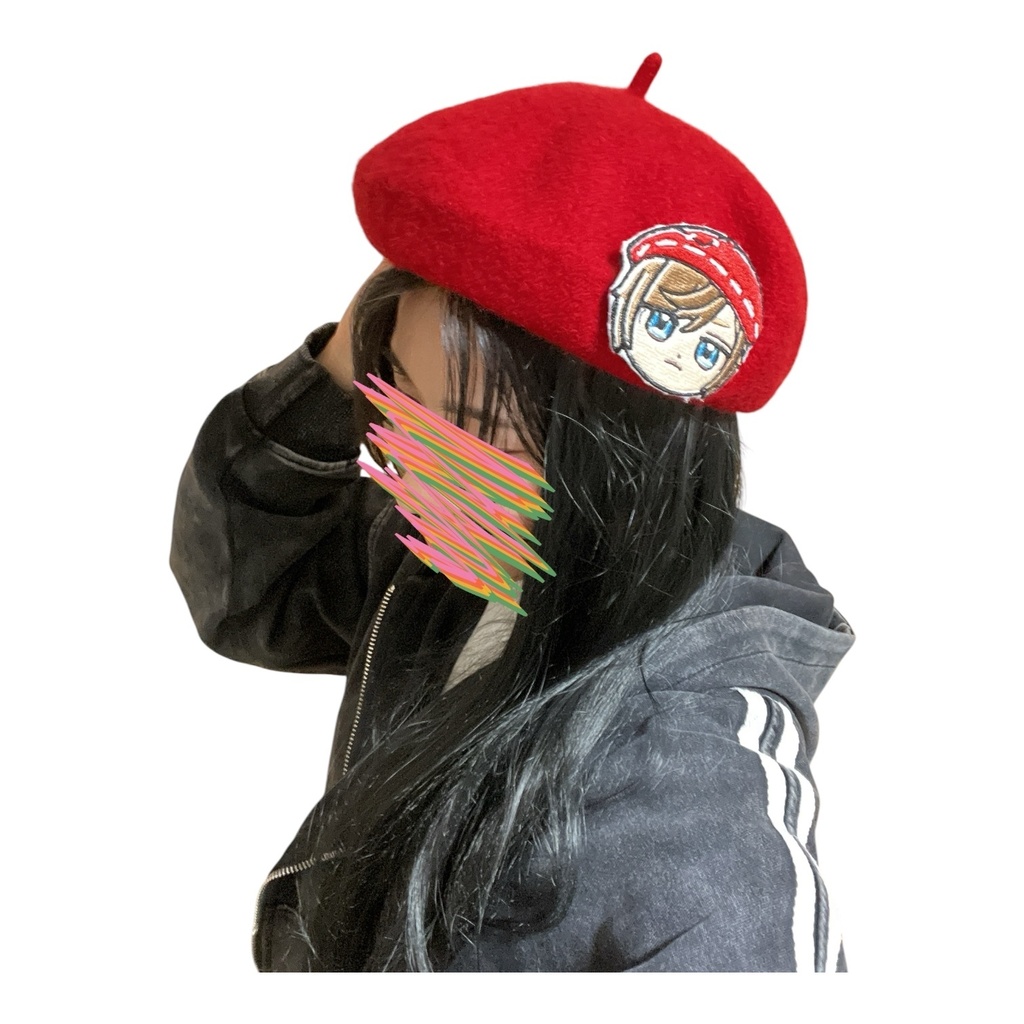 ててご♡顔刺繍ブローチ/クリップ