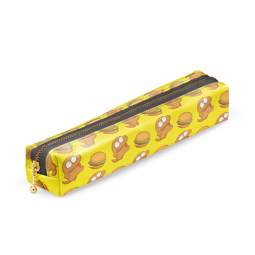 ティラノサウルスとハンバーガー ペンケース