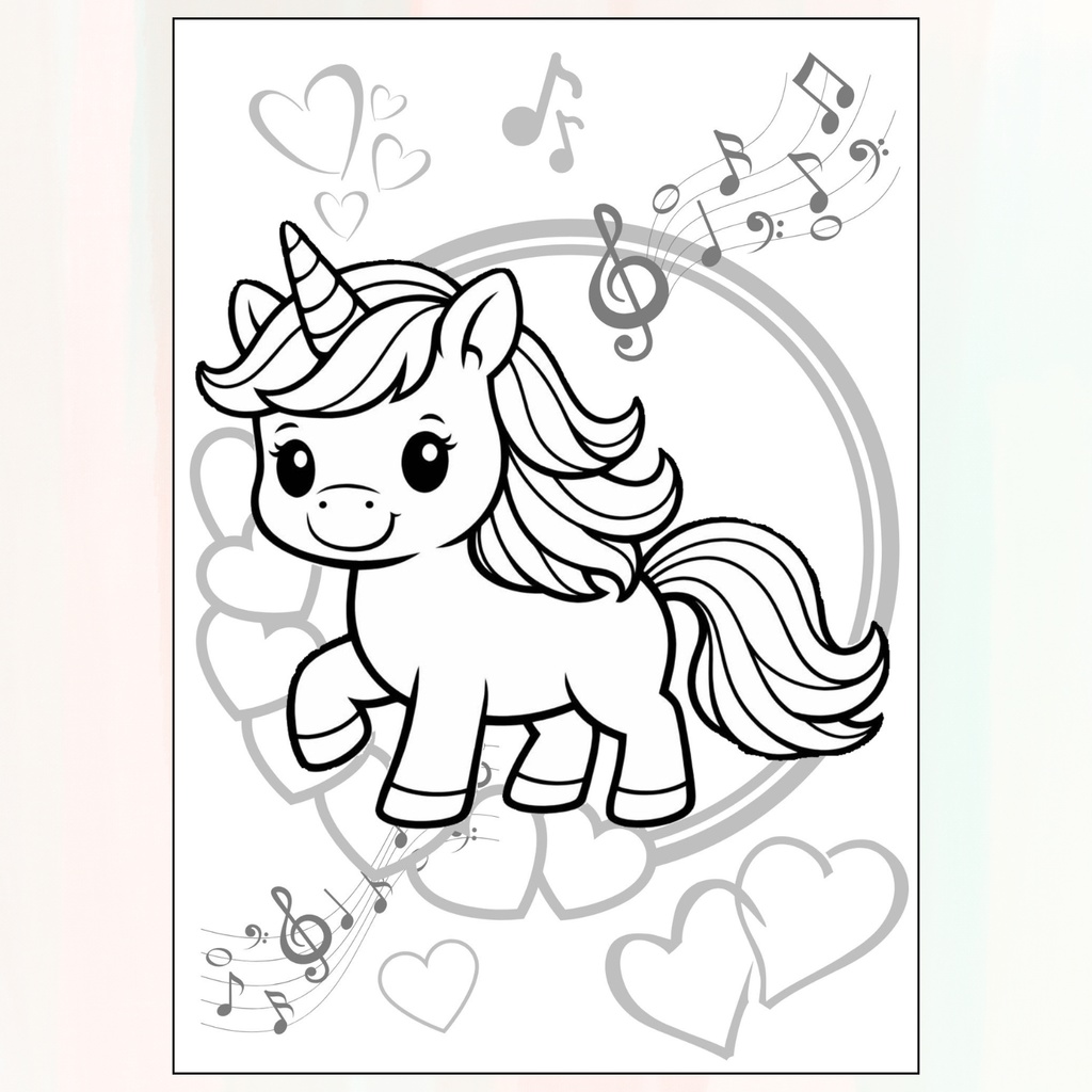 【ダウンロード販売】ゆめかわユニコーンの塗り絵 3点セット|おうちで印刷・何度でも遊べる!