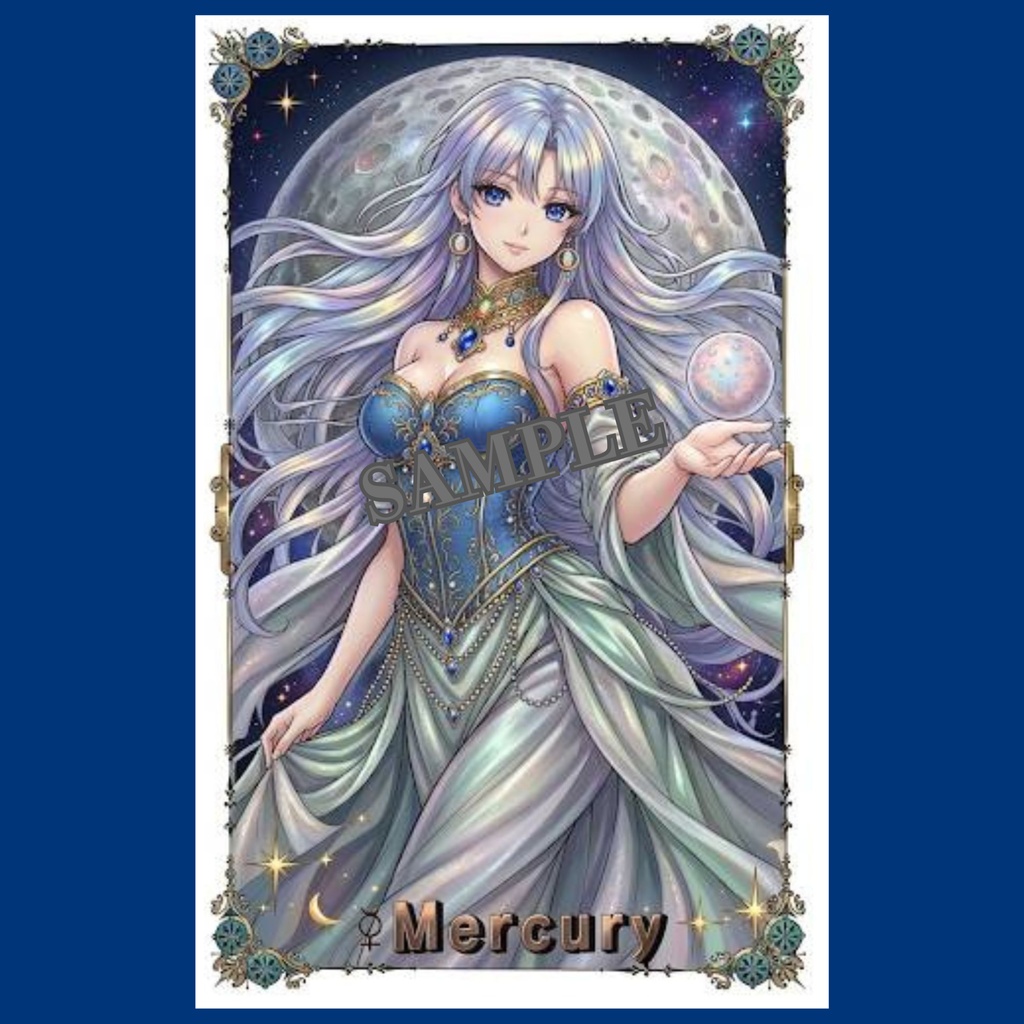 【塗り絵データ】惑星擬人化シリーズ No.01|水星 Mercury