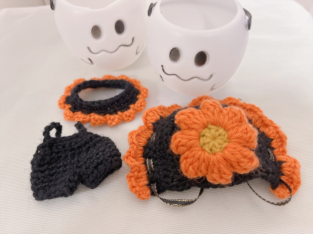 【ほわぬい】ハロウィン🎃ボンネット【3点セット】