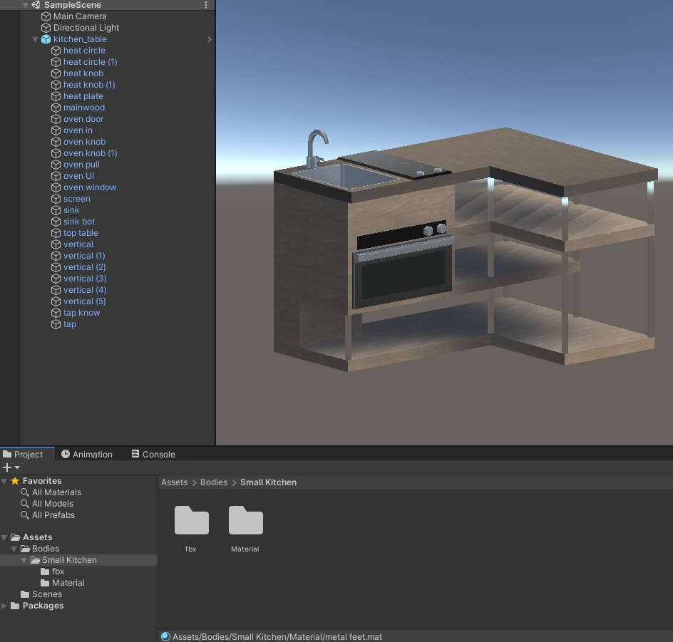 [VRChat] Kitchen table システムキッチン 3D Model - pandayuk1 - BOOTH