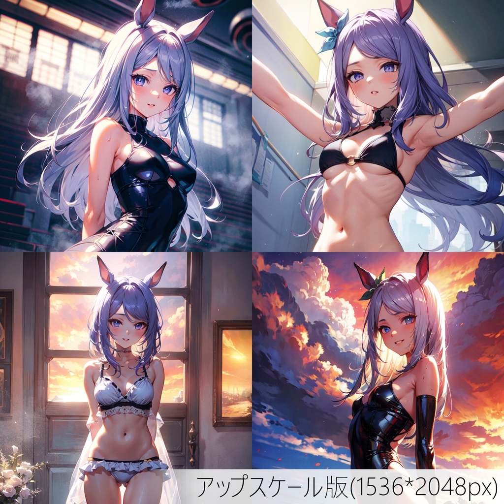 👙買い切り版：水着ウマ娘イラストパック メジロマックイーン Vol.2 高精細アップスケール版 [ZIPファイル/PNG30枚]