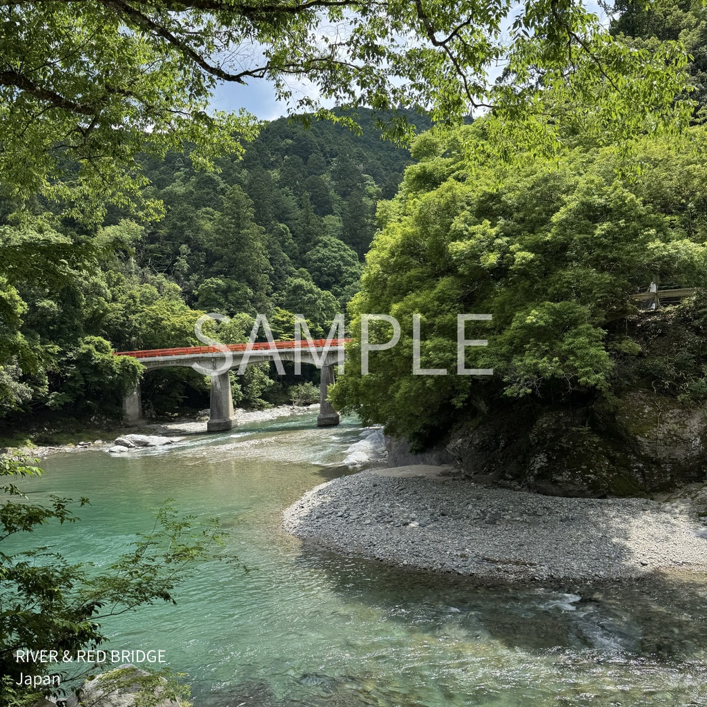 RIVER & RED BRIDGE Japan