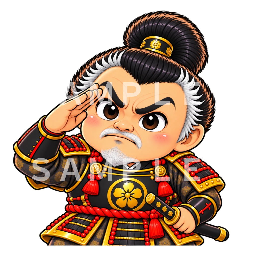 Japanese Samurai Character PNG 16 Set|侍 武将 和風デジタルステッカー・透過素材