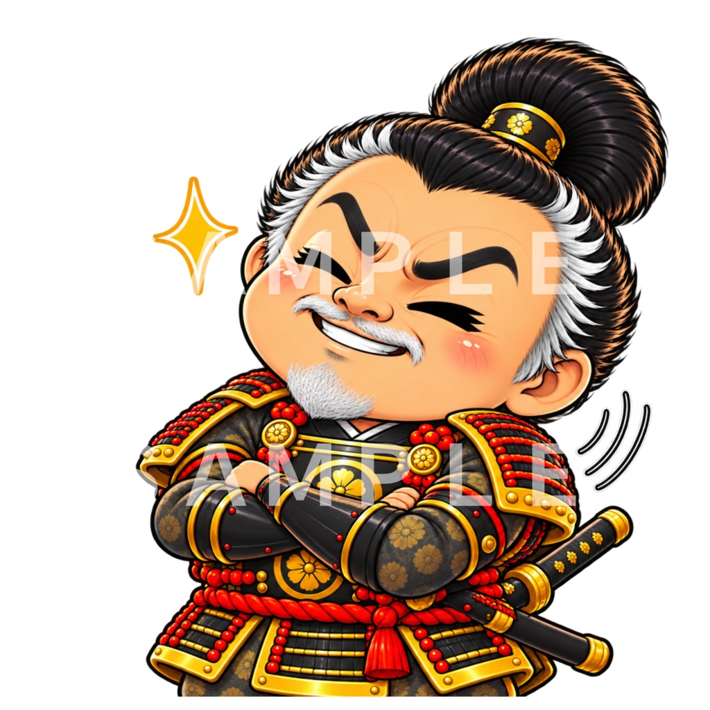 Japanese Samurai Character PNG 16 Set|侍 武将 和風デジタルステッカー・透過素材
