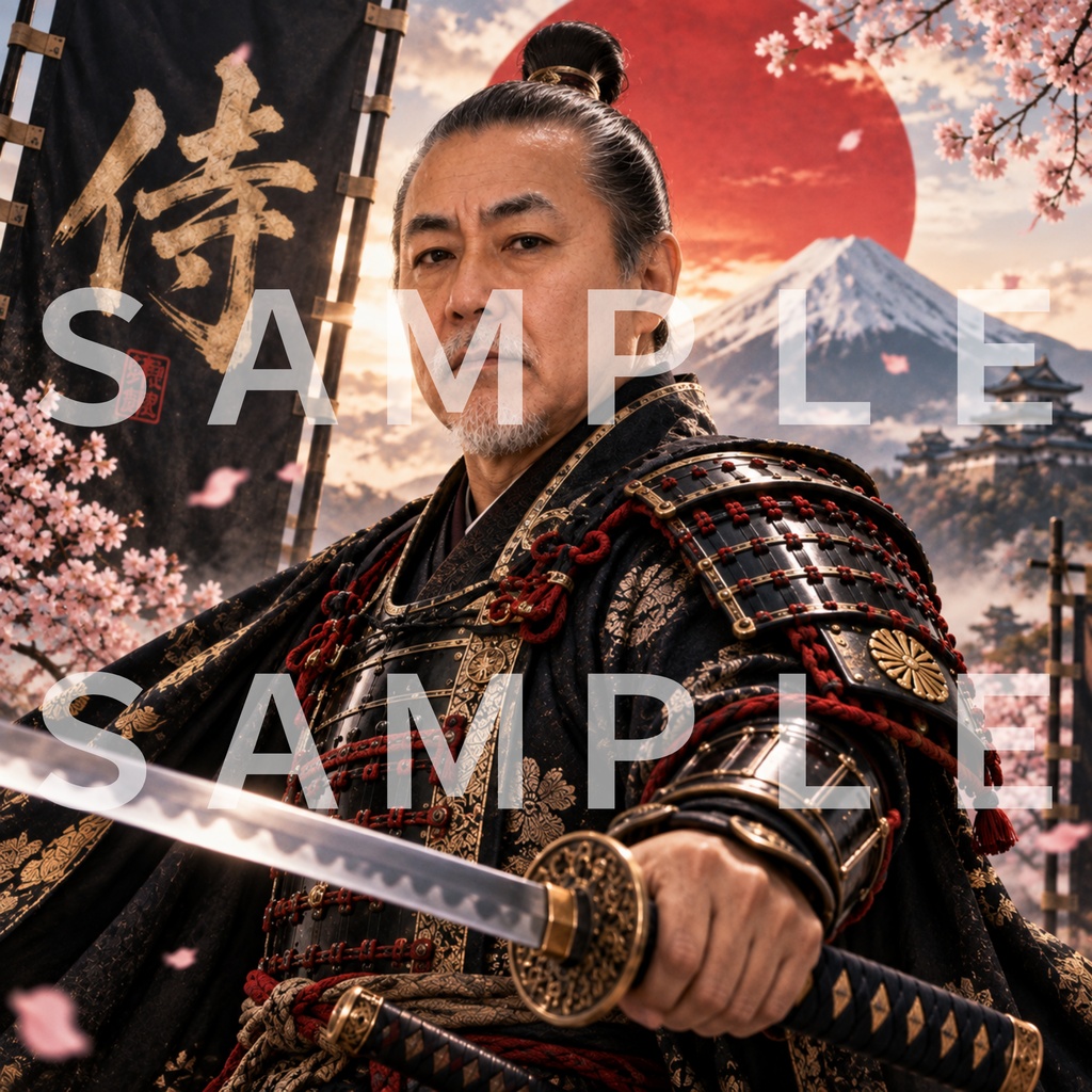 Japanese Samurai PNG Bundle 27+1|侍・武将 透過PNG素材
