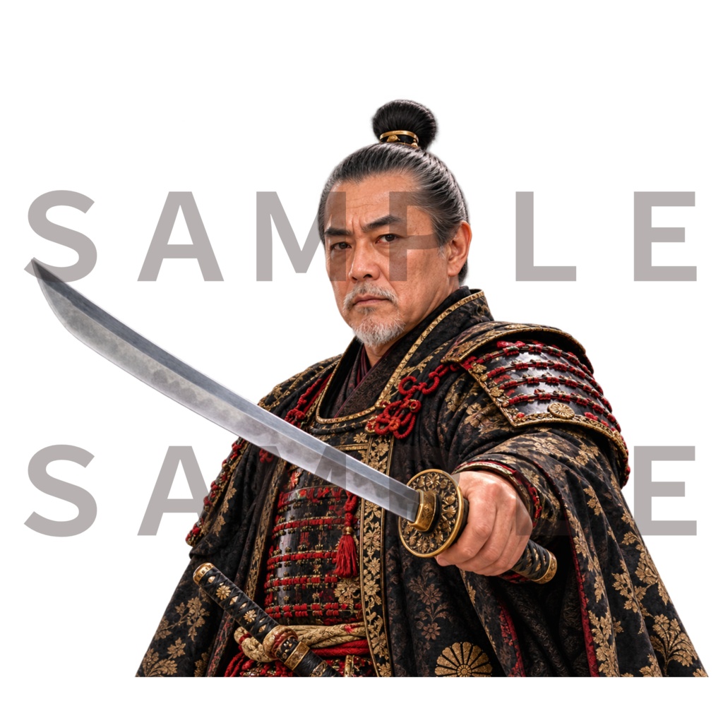 Japanese Samurai PNG Bundle 27+1|侍・武将 透過PNG素材
