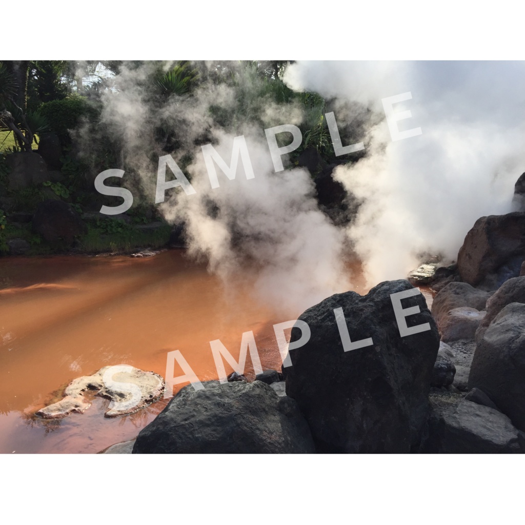 Beppu Onsen Japan Photo Set|Oita Hot Spring & Jigoku Meguri|大分・別府温泉 地獄めぐり デジタルポスター7枚
