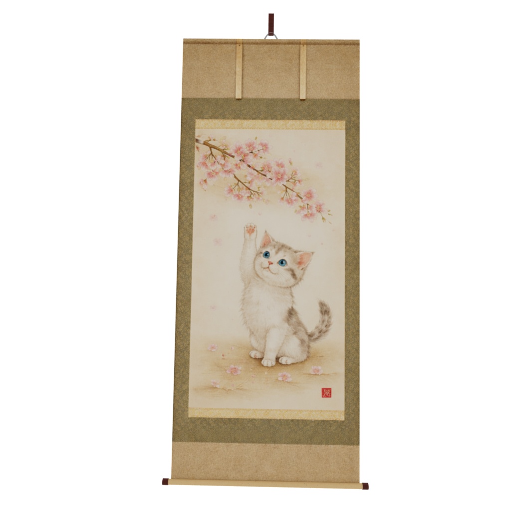 【VRChat対応】猫の四季掛け軸セット(軽量900poly / 2K)