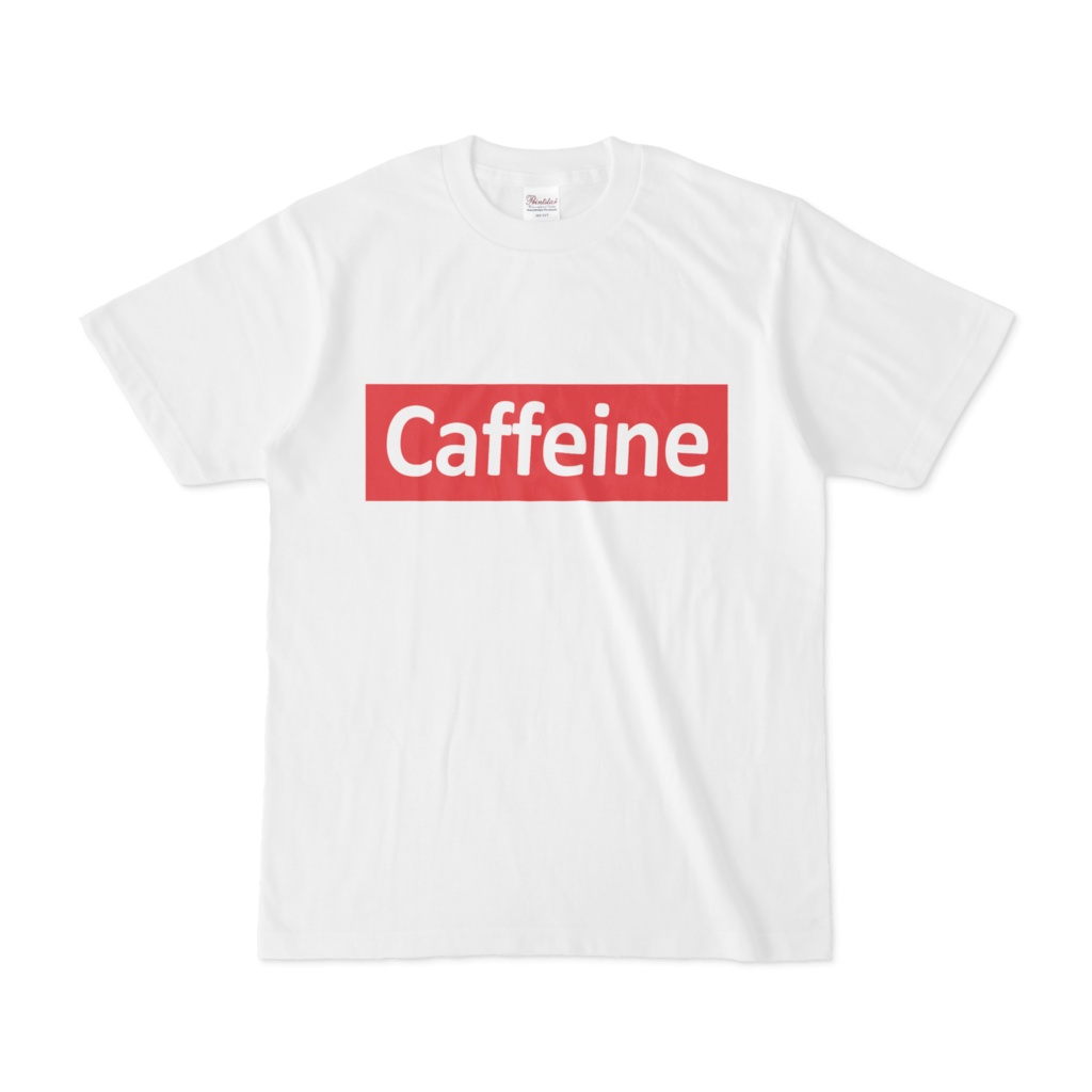 Tシャツ(Caffeine赤地に白字)