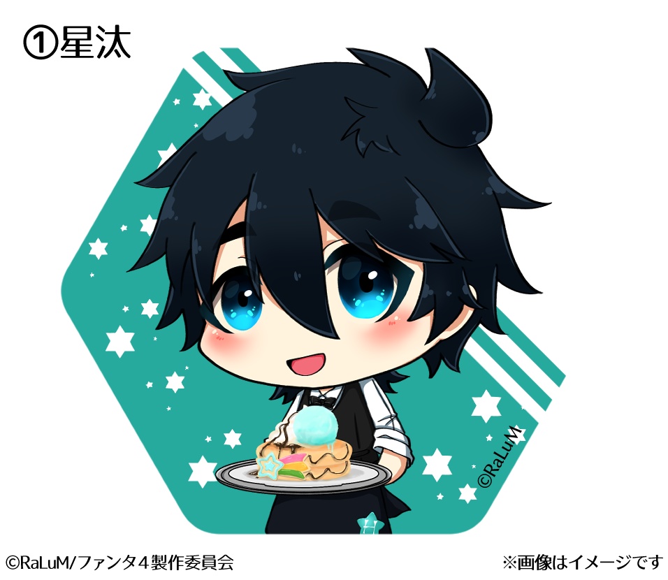 ファンタ4コラボカフェごっこ六角形缶バッチ