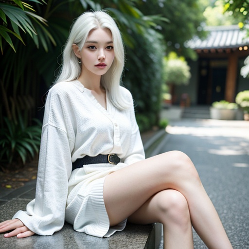 銀髪美少女