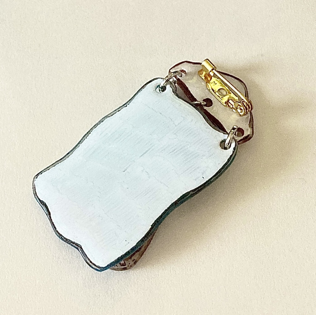 迷子のフェレットとホラーハウス(洋館)ブローチ