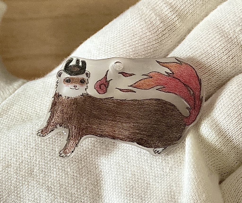 フェレット妖怪「五徳猫(ごとくねこ)」チャーム