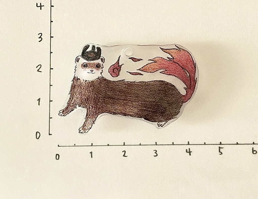 フェレット妖怪「五徳猫(ごとくねこ)」チャーム