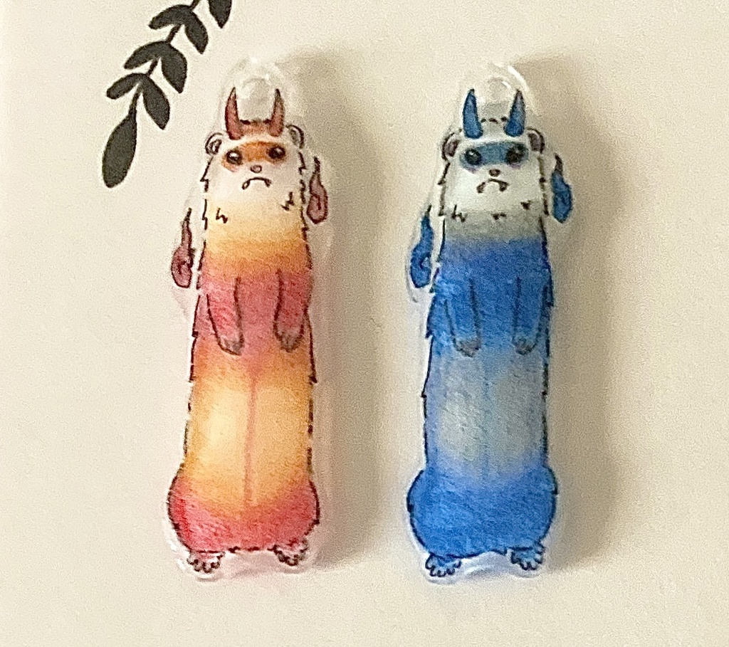フェレット妖怪「赤鬼」「青鬼」チャーム
