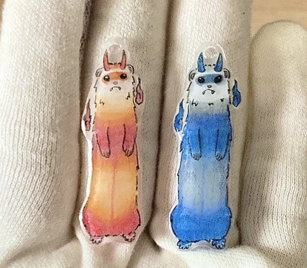 フェレット妖怪「赤鬼」「青鬼」チャーム