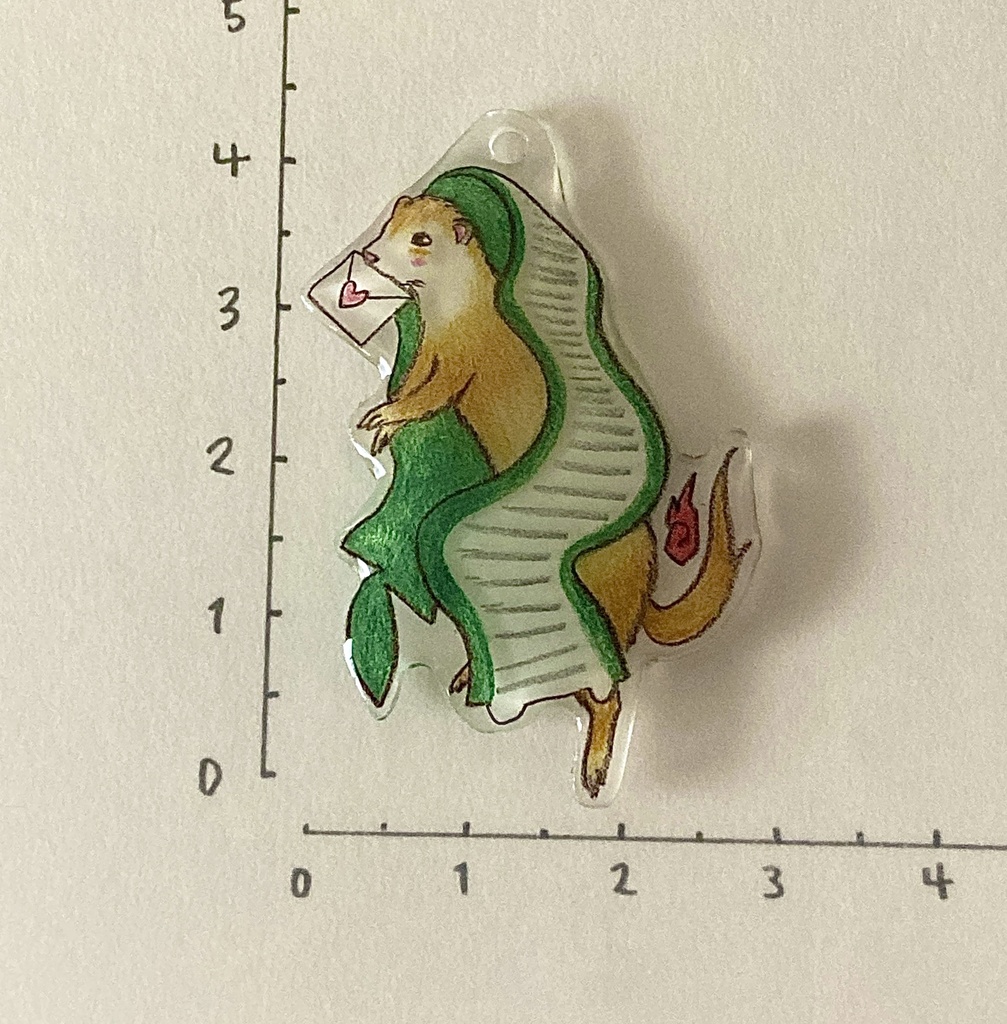 フェレット妖怪「文車妖妃(ふぐるまようひ)」チャーム