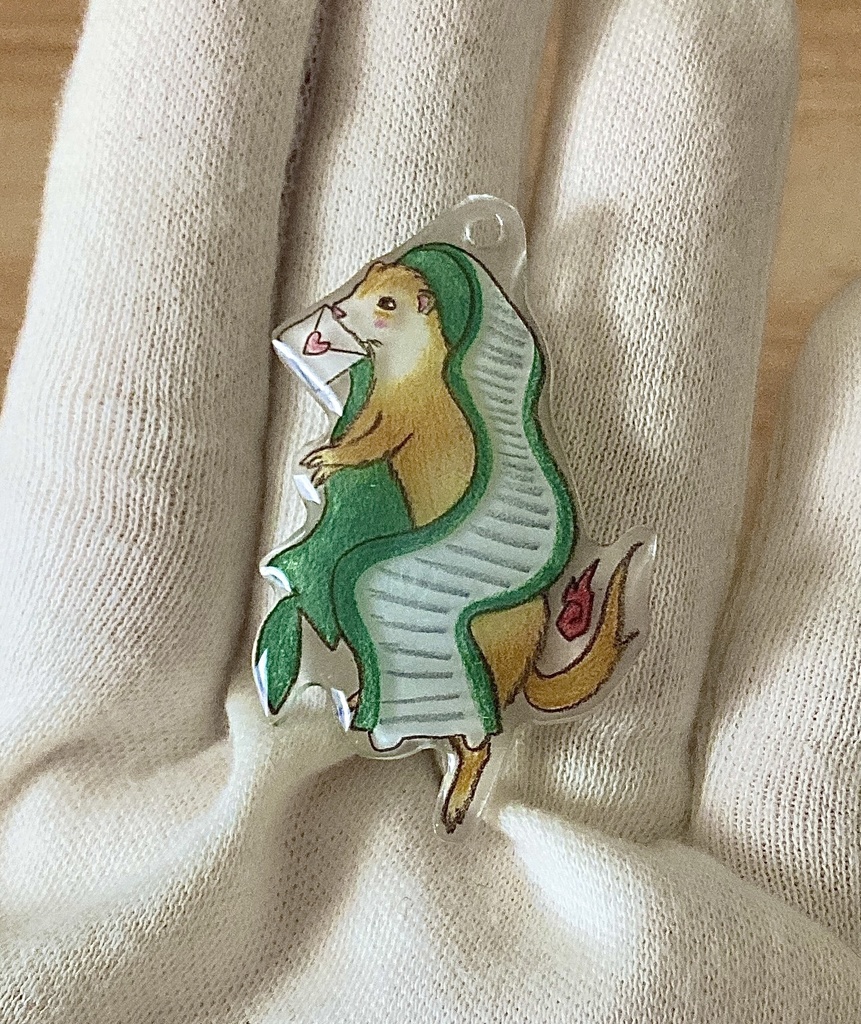 フェレット妖怪「文車妖妃(ふぐるまようひ)」チャーム