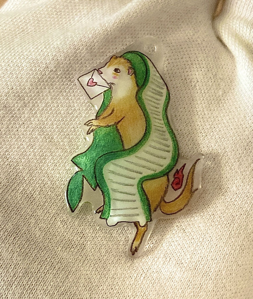 フェレット妖怪「文車妖妃(ふぐるまようひ)」チャーム