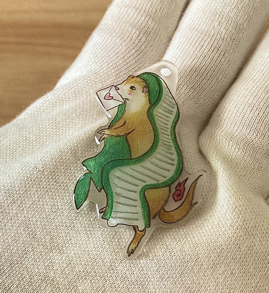 フェレット妖怪「文車妖妃(ふぐるまようひ)」チャーム