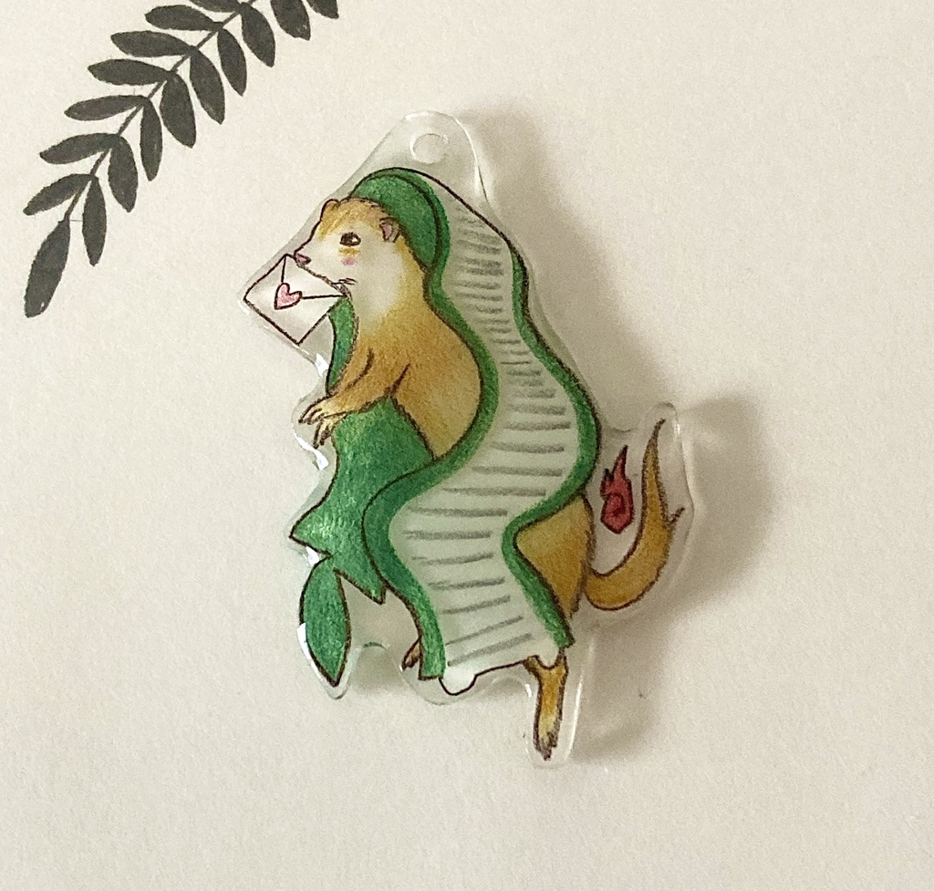 フェレット妖怪「文車妖妃(ふぐるまようひ)」チャーム