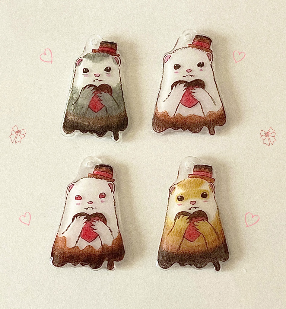 ハートをぎゅっ！チョコっととろけるフェレットチャーム(全4種)