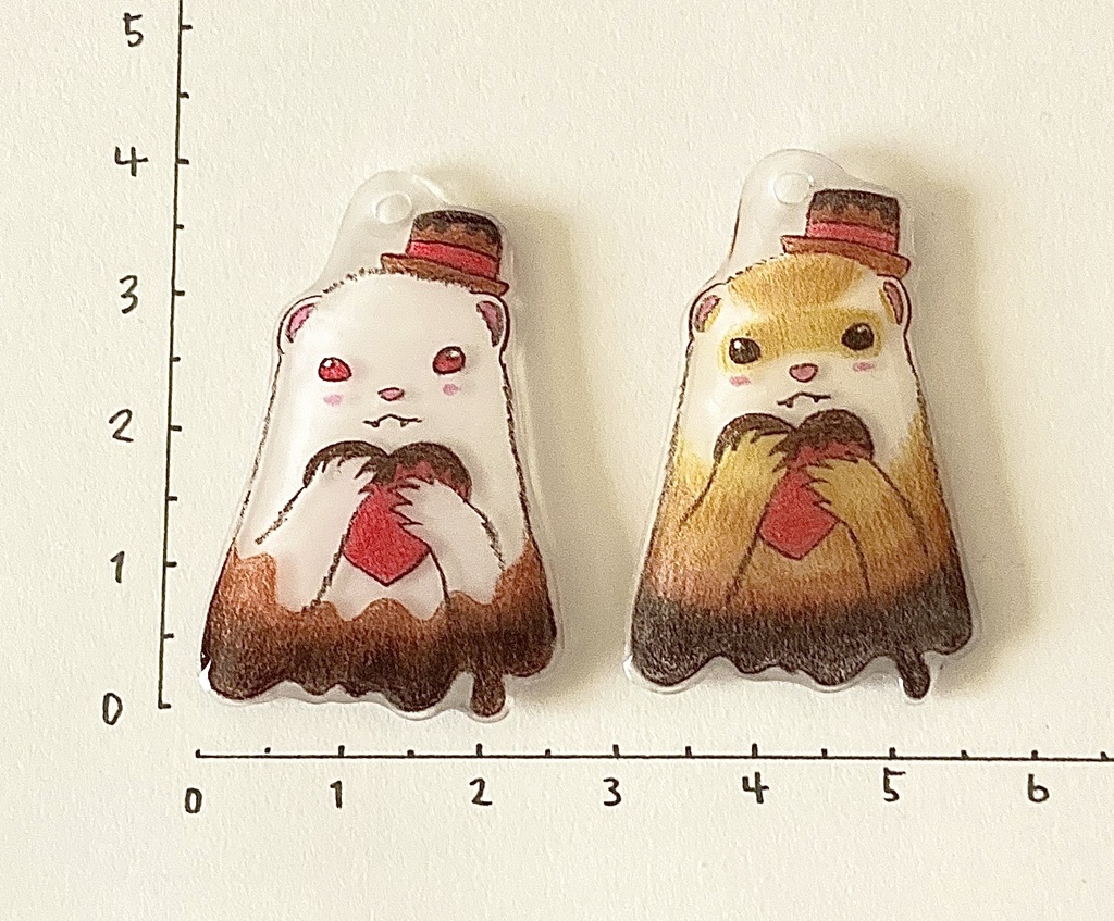 ハートをぎゅっ!チョコっととろけるフェレットチャーム(全4種)