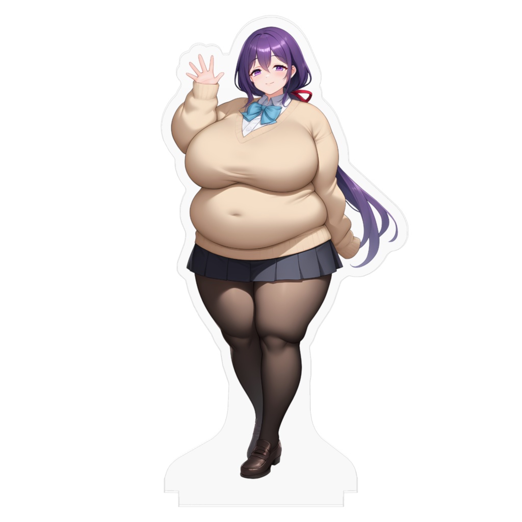 制服女子肥満化シリーズ アクリルフィギュア 神楽てい