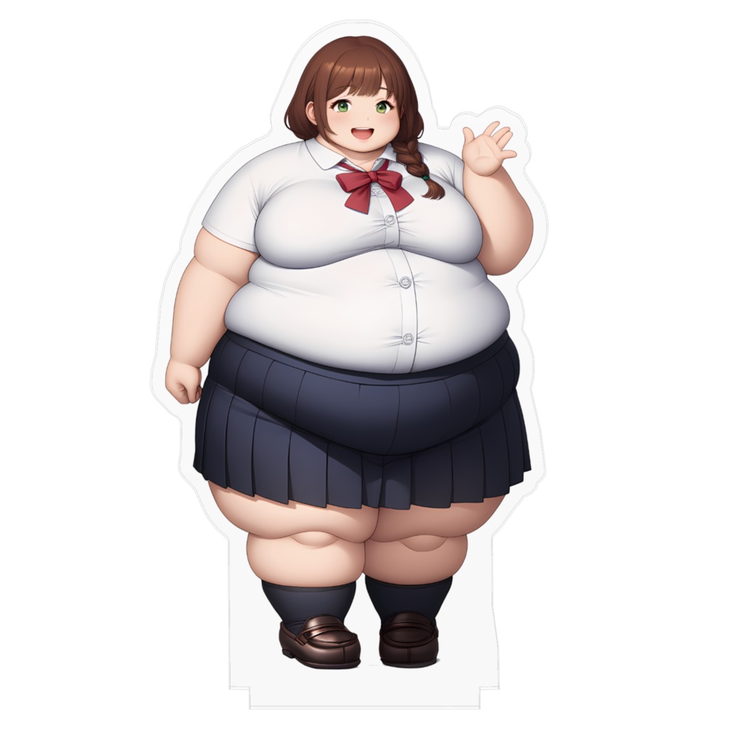 制服女子肥満化シリーズ アクリルフィギュア 天坂まち