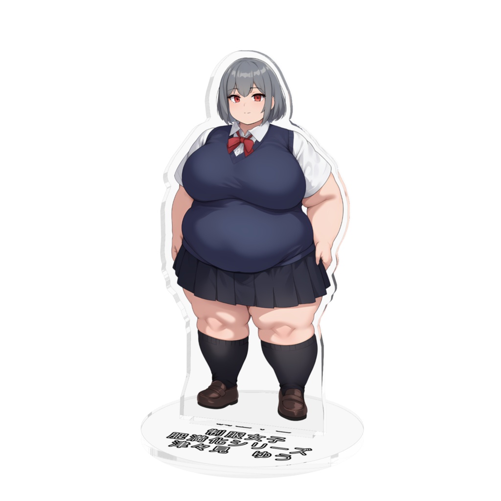 制服女子肥満化シリーズ　アクリルフィギュア　津々見ゆう