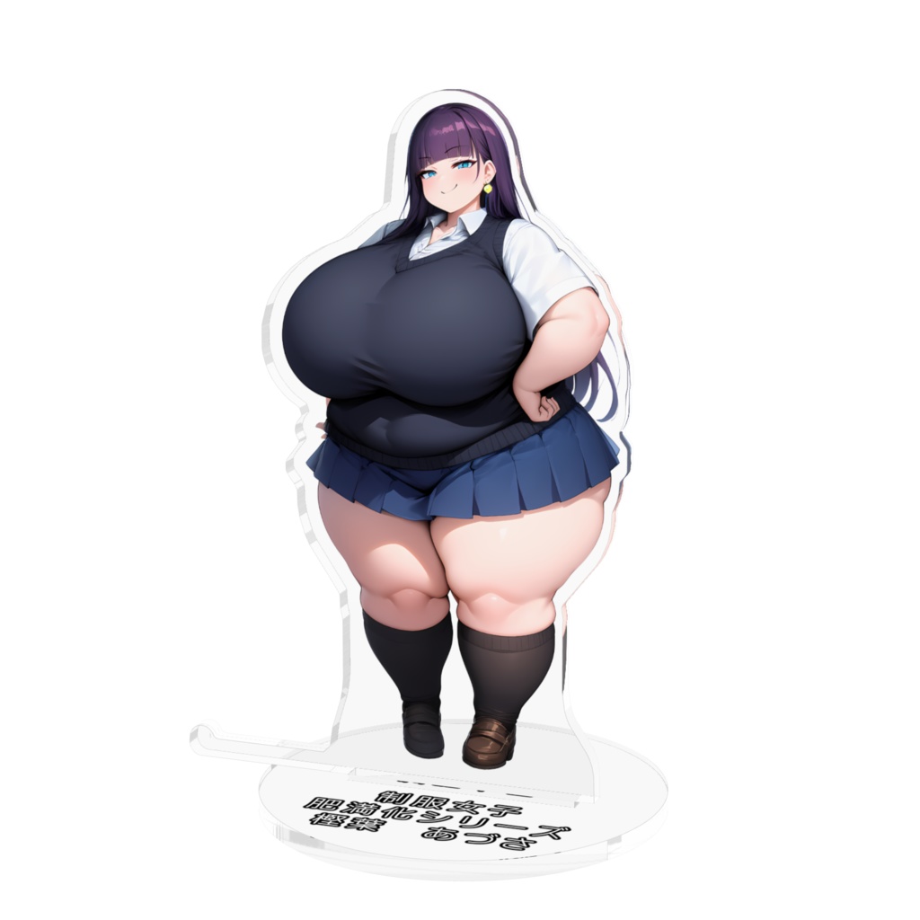 制服女子肥満化シリーズ　アクリルフィギュア　樫葉あづさ
