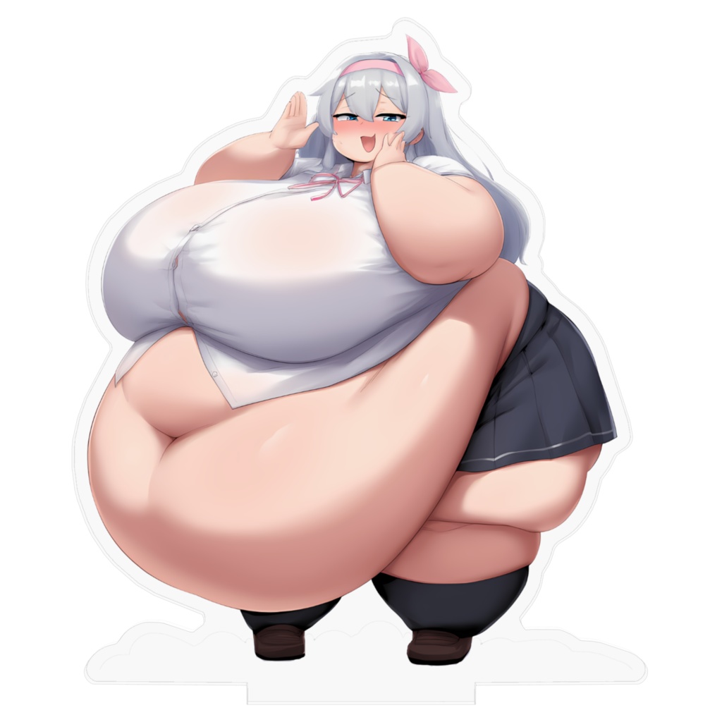 制服女子肥満化シリーズ アクリルフィギュア 九条シャルロッテ