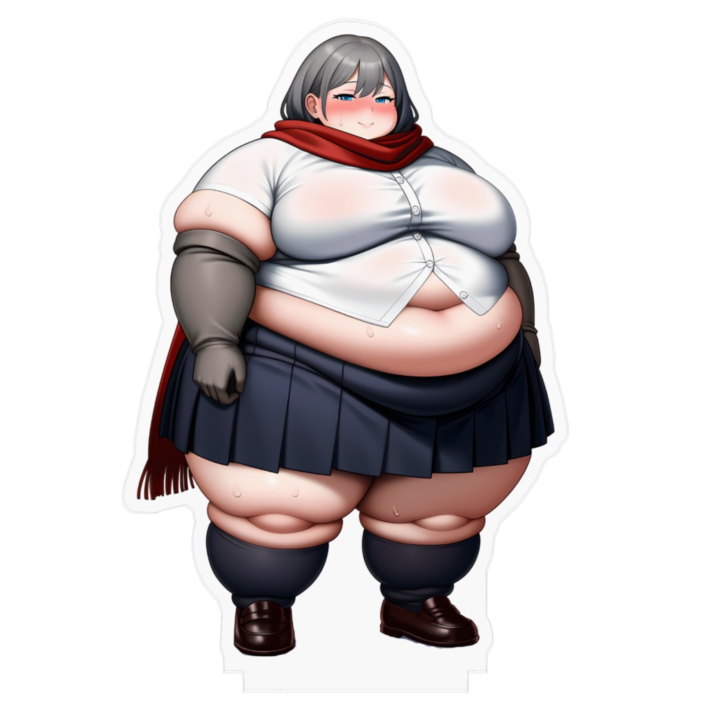 制服女子肥満化シリーズ アクリルフィギュア 黒田はく