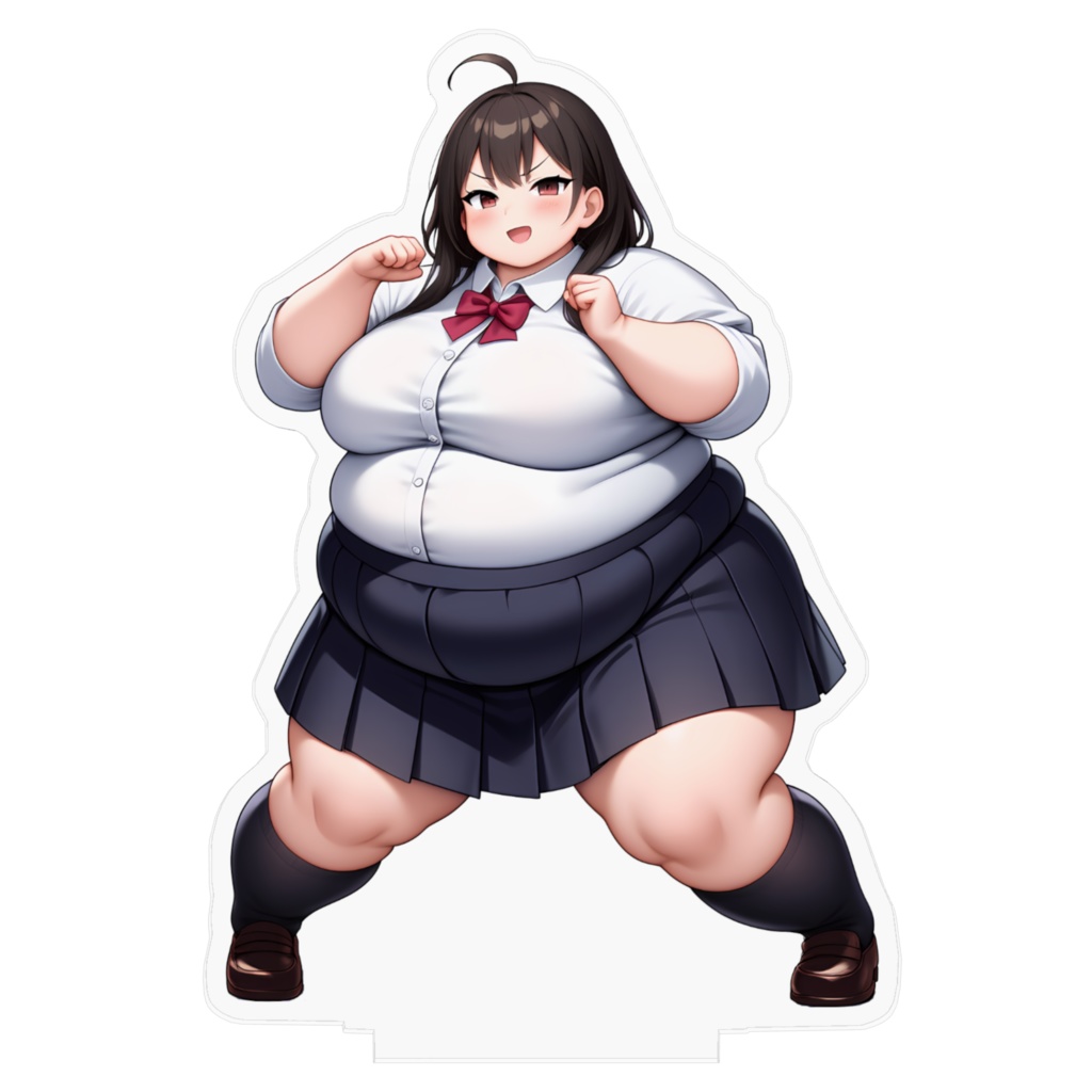 制服女子肥満化シリーズ アクリルフィギュア 茶園しずは