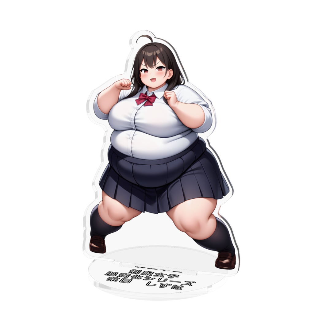 制服女子肥満化シリーズ　アクリルフィギュア　茶園しずは