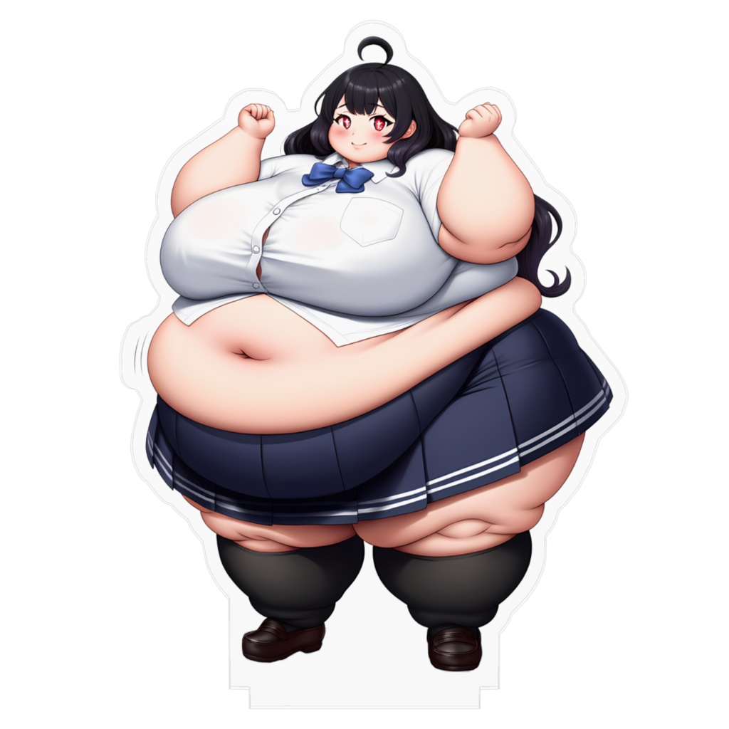 制服女子肥満化シリーズ アクリルフィギュア 白川まなみ