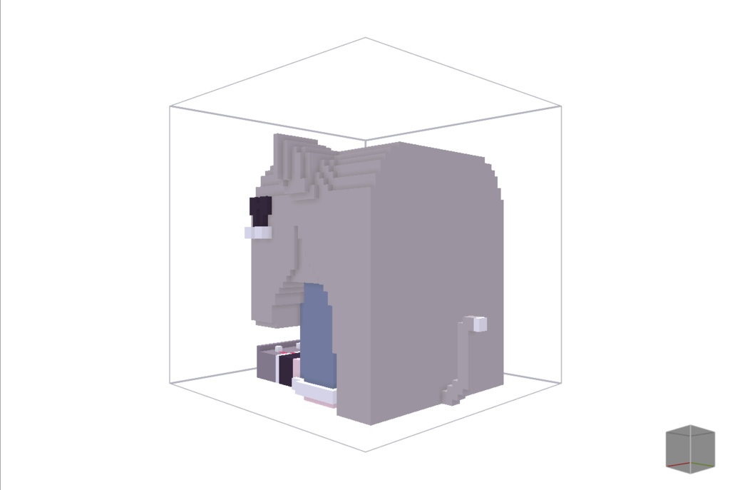 【無料】ボクセル人形「ミルク」