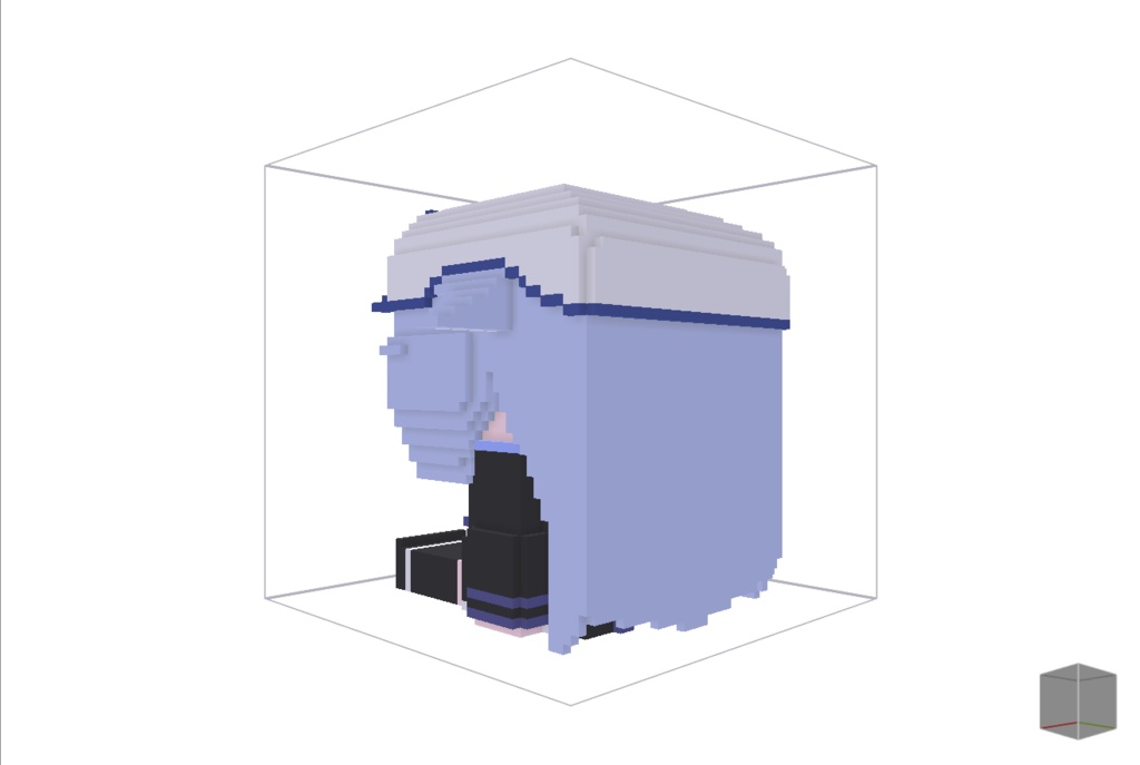 【無料】ボクセル人形「桔梗」