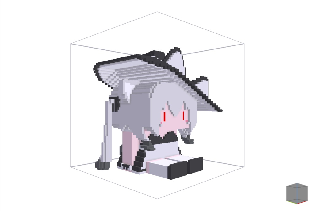 【無料】ボクセル人形「舞夜」