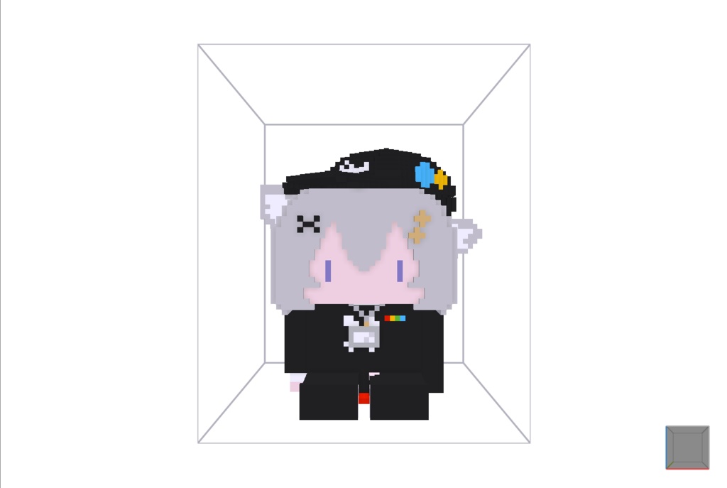 【無料】ボクセル人形「アッシュ」