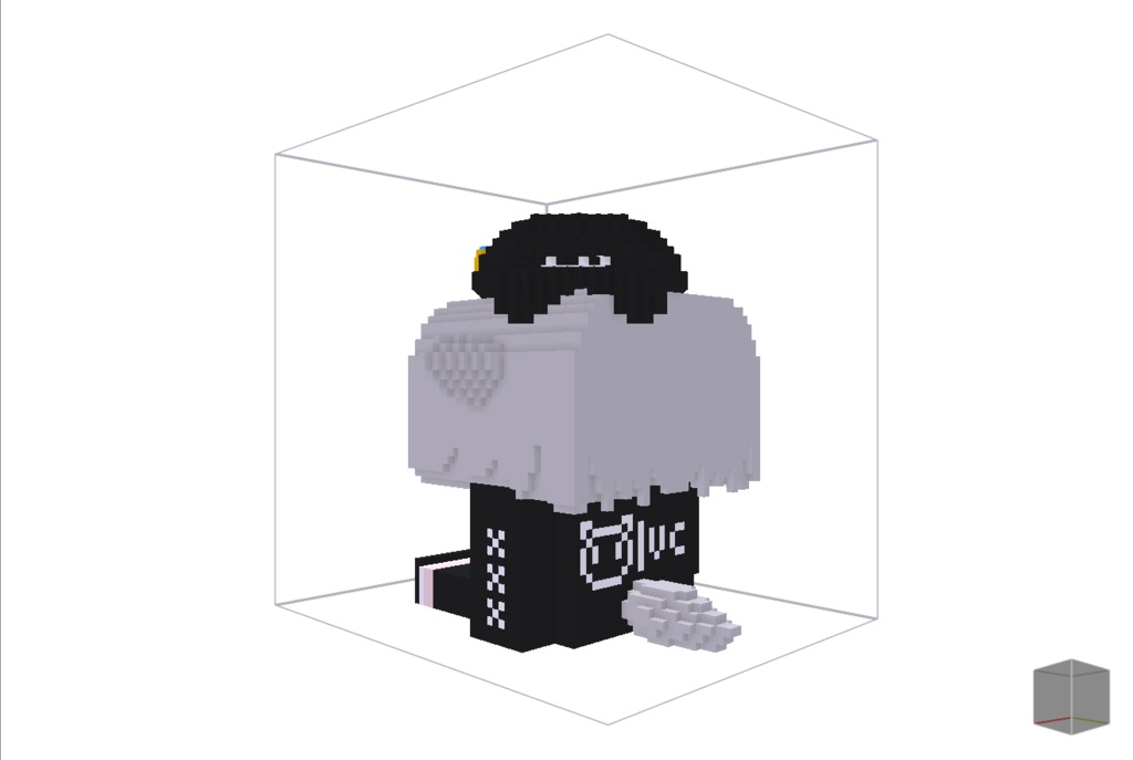 【無料】ボクセル人形「アッシュ」