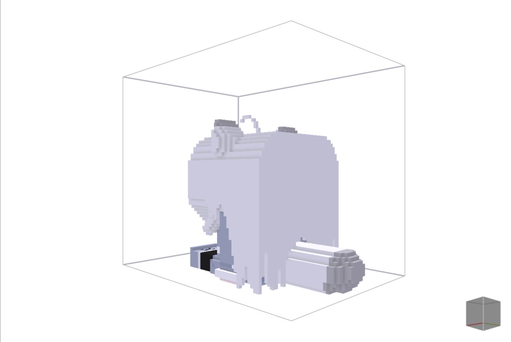 【無料】ボクセル人形「狐雪」